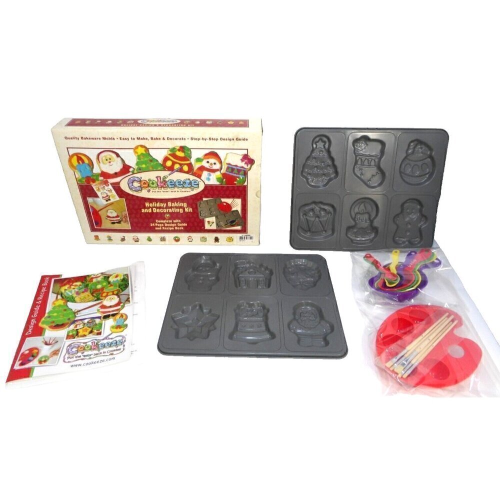 COOKEEZE Holiday Baking & Decorating Kit MELAN CO 2004 NEW, OPEN BOX